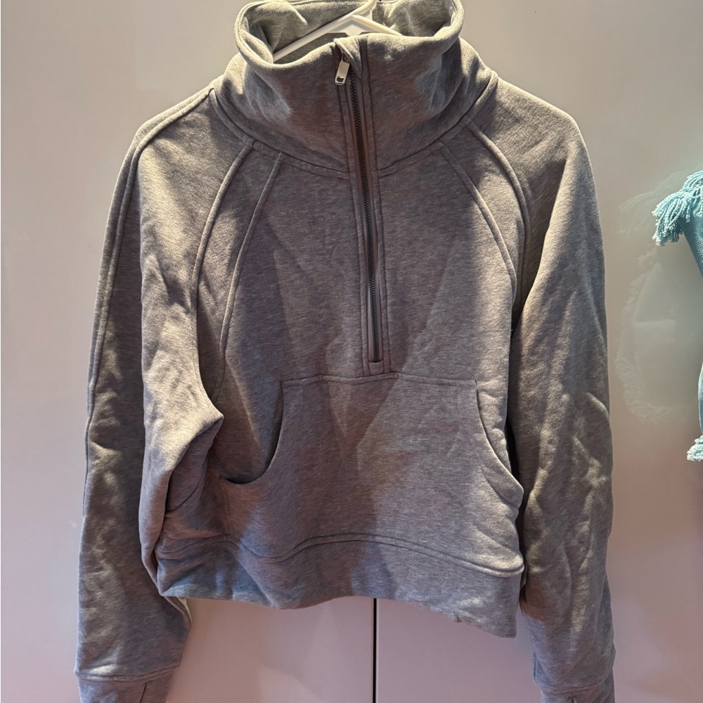 Gray Women's High-Neck Pullover